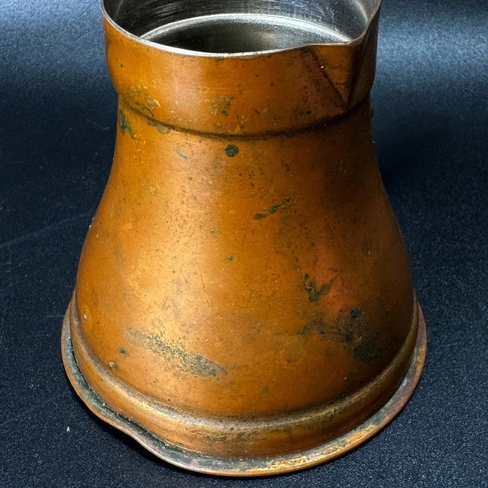 ODI Solid Copper Turkish Coffee Pot Brass Handle Made in Korea Vintage Cezve